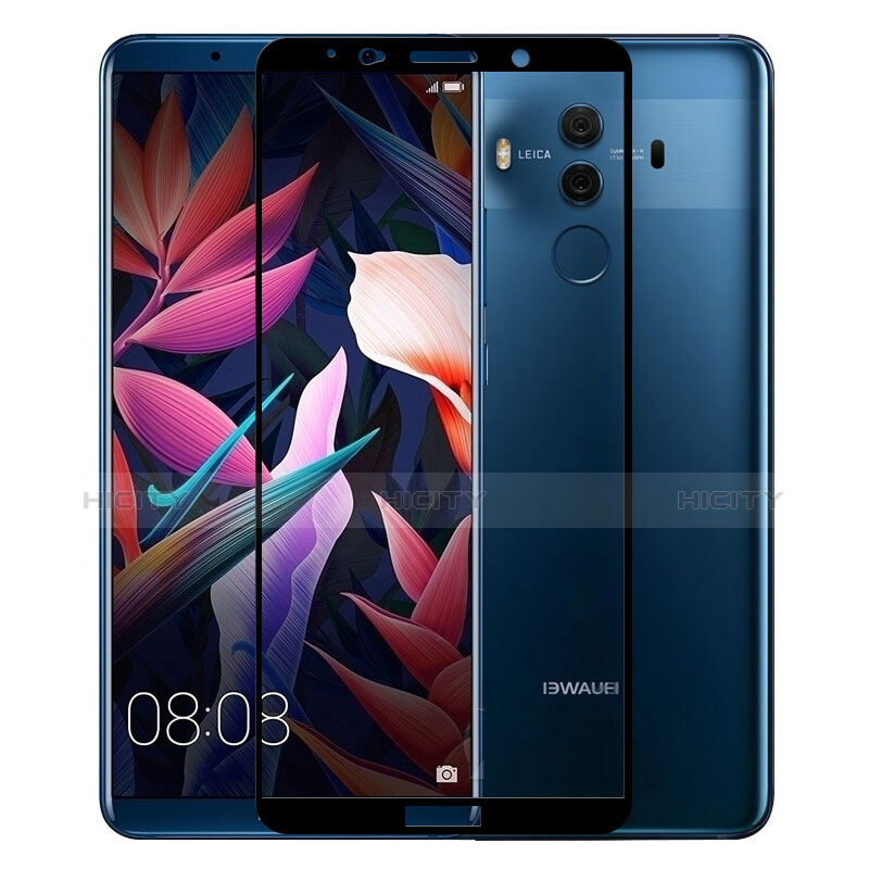 Schutzfolie Full Coverage Displayschutzfolie Panzerfolie Skins zum Aufkleben Gehärtetes Glas Glasfolie für Huawei Mate 10 Pro Schwarz