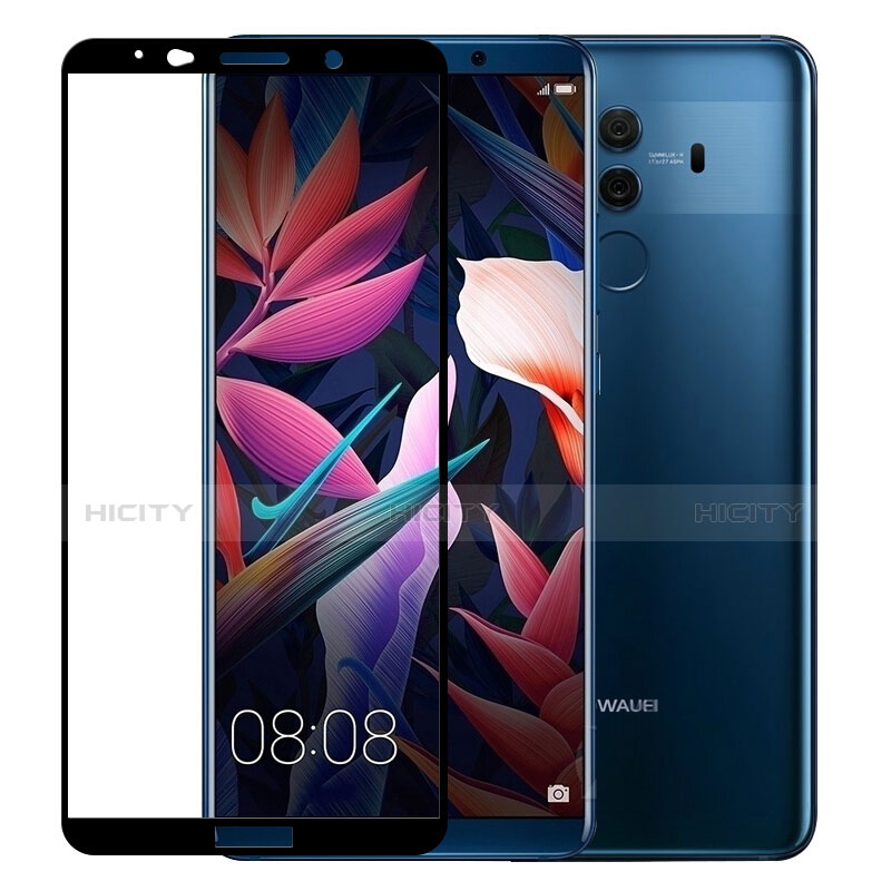 Schutzfolie Full Coverage Displayschutzfolie Panzerfolie Skins zum Aufkleben Gehärtetes Glas Glasfolie für Huawei Mate 10 Pro Schwarz