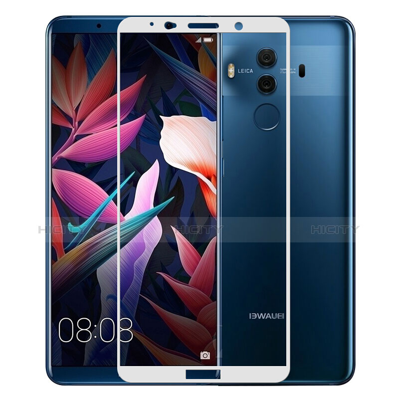 Schutzfolie Full Coverage Displayschutzfolie Panzerfolie Skins zum Aufkleben Gehärtetes Glas Glasfolie für Huawei Mate 10 Pro Weiß