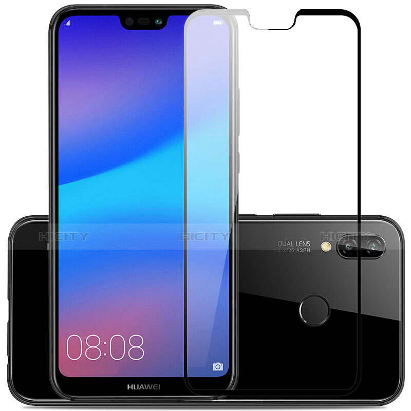 Schutzfolie Full Coverage Displayschutzfolie Panzerfolie Skins zum Aufkleben Gehärtetes Glas Glasfolie für Huawei Nova 3 Schwarz