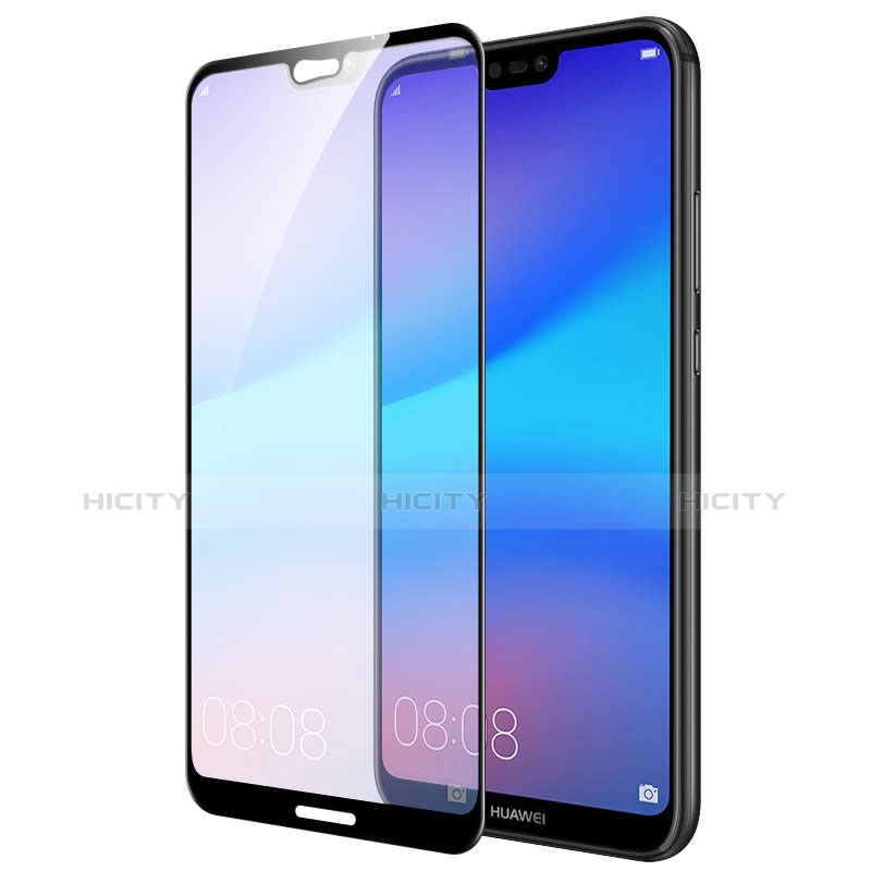 Schutzfolie Full Coverage Displayschutzfolie Panzerfolie Skins zum Aufkleben Gehärtetes Glas Glasfolie für Huawei Nova 3e Schwarz