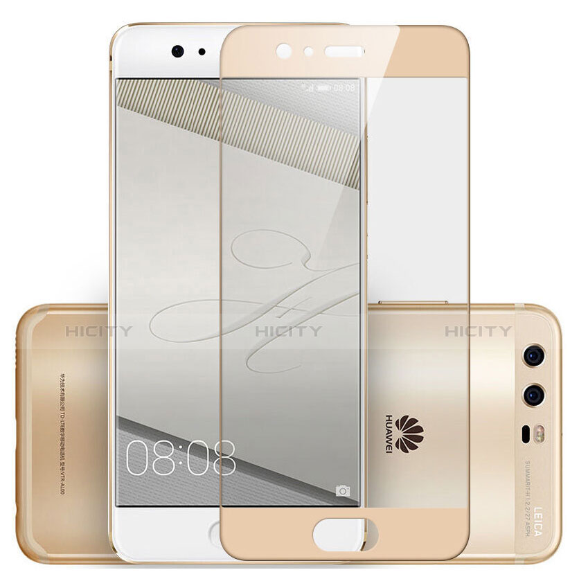 Schutzfolie Full Coverage Displayschutzfolie Panzerfolie Skins zum Aufkleben Gehärtetes Glas Glasfolie für Huawei P10 Gold