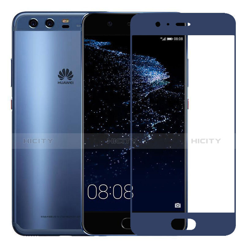 Schutzfolie Full Coverage Displayschutzfolie Panzerfolie Skins zum Aufkleben Gehärtetes Glas Glasfolie für Huawei P10 Plus Blau