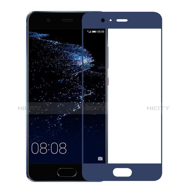 Schutzfolie Full Coverage Displayschutzfolie Panzerfolie Skins zum Aufkleben Gehärtetes Glas Glasfolie für Huawei P10 Plus Blau