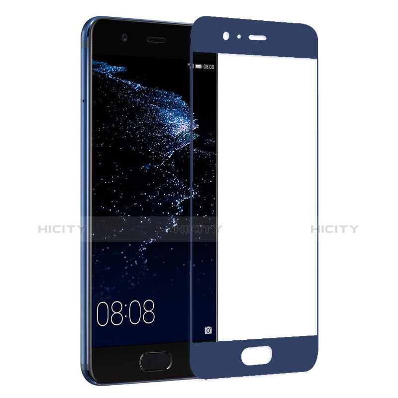 Schutzfolie Full Coverage Displayschutzfolie Panzerfolie Skins zum Aufkleben Gehärtetes Glas Glasfolie für Huawei P10 Plus Blau