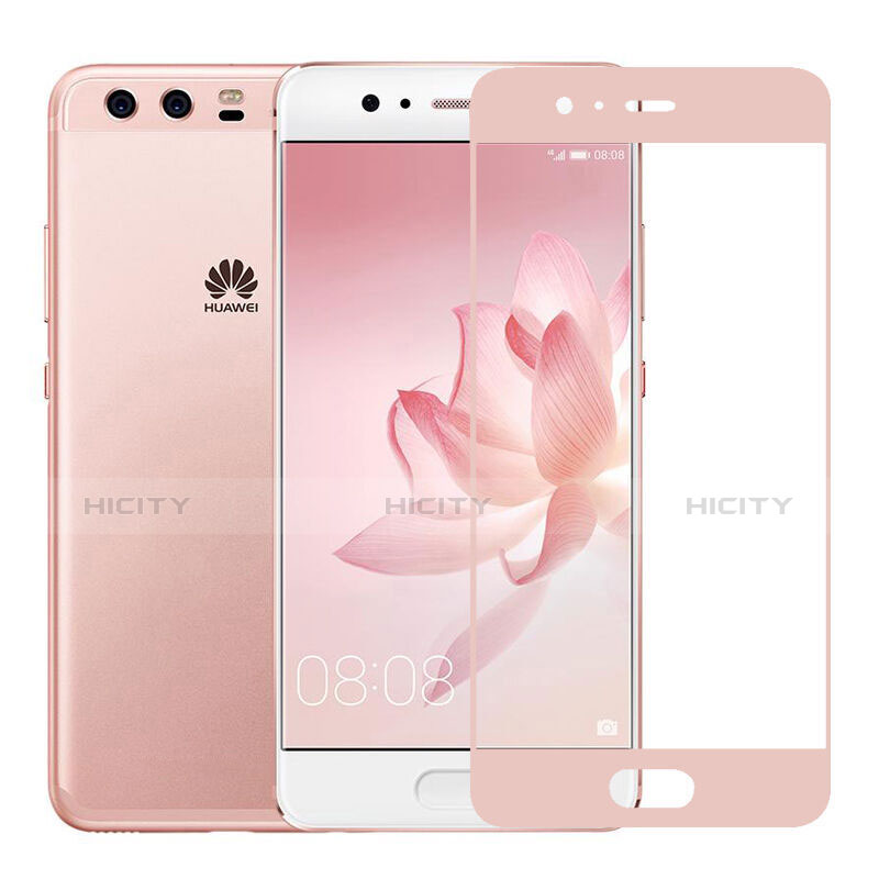 Schutzfolie Full Coverage Displayschutzfolie Panzerfolie Skins zum Aufkleben Gehärtetes Glas Glasfolie für Huawei P10 Plus Rosa