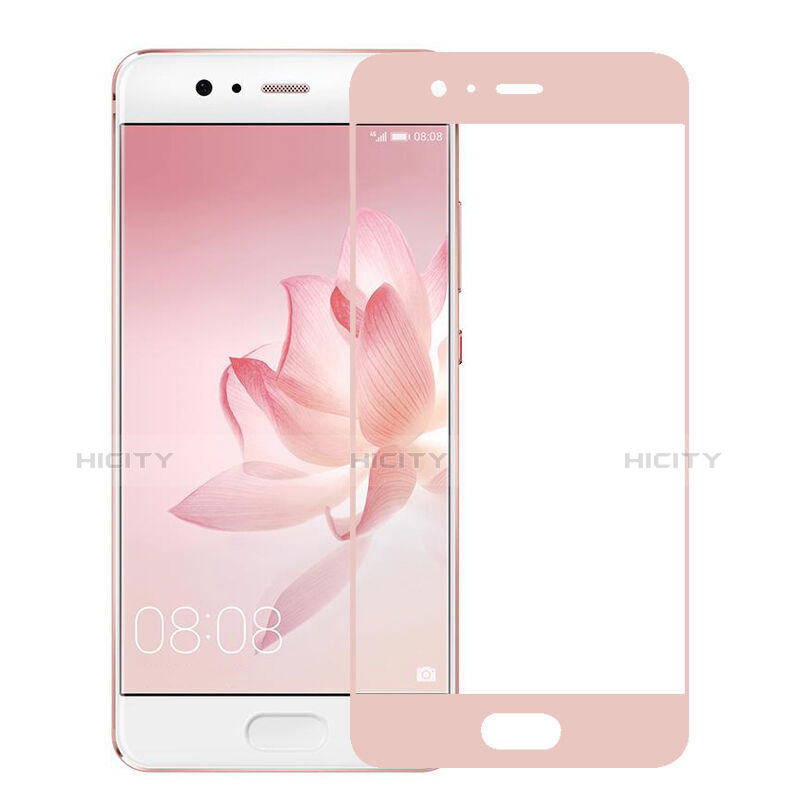 Schutzfolie Full Coverage Displayschutzfolie Panzerfolie Skins zum Aufkleben Gehärtetes Glas Glasfolie für Huawei P10 Plus Rosa