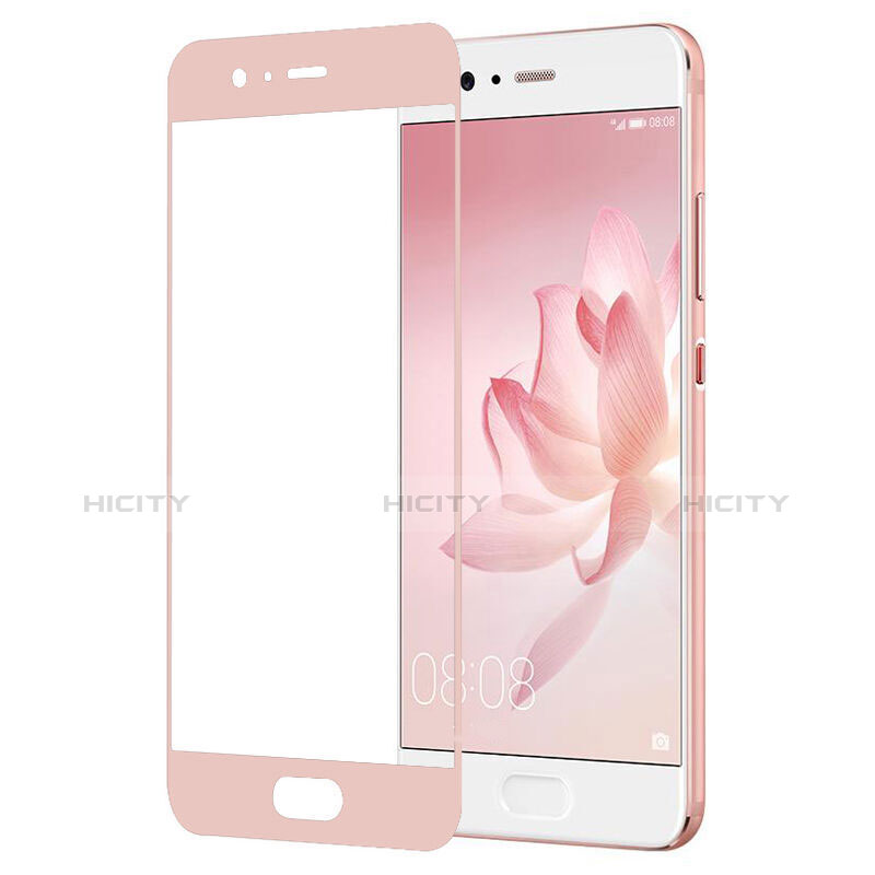 Schutzfolie Full Coverage Displayschutzfolie Panzerfolie Skins zum Aufkleben Gehärtetes Glas Glasfolie für Huawei P10 Plus Rosa