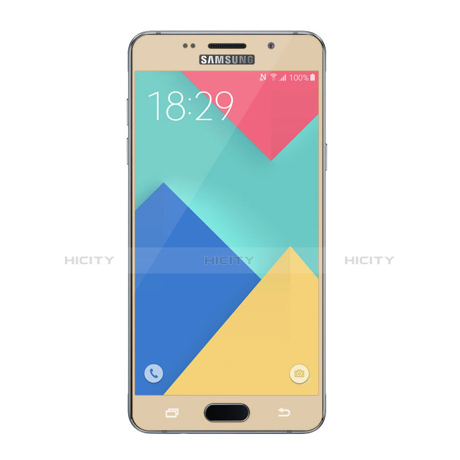 Schutzfolie Full Coverage Displayschutzfolie Panzerfolie Skins zum Aufkleben Gehärtetes Glas Glasfolie für Samsung Galaxy A5 (2016) SM-A510F Gold