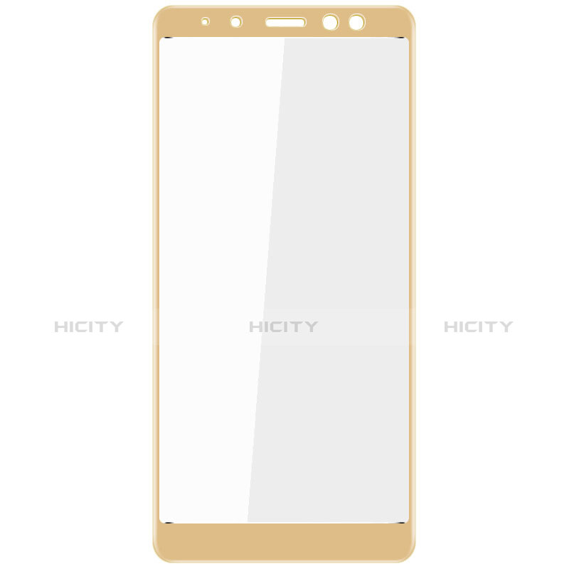 Schutzfolie Full Coverage Displayschutzfolie Panzerfolie Skins zum Aufkleben Gehärtetes Glas Glasfolie für Samsung Galaxy A8+ A8 Plus (2018) Duos A730F Gold