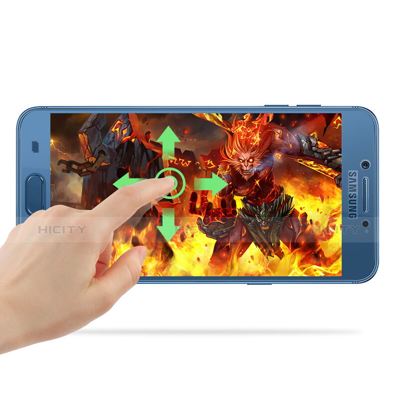 Schutzfolie Full Coverage Displayschutzfolie Panzerfolie Skins zum Aufkleben Gehärtetes Glas Glasfolie für Samsung Galaxy C5 Pro C5010 Blau