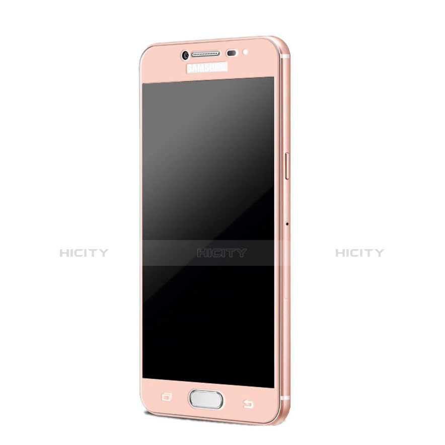 Schutzfolie Full Coverage Displayschutzfolie Panzerfolie Skins zum Aufkleben Gehärtetes Glas Glasfolie für Samsung Galaxy C5 SM-C5000 Rosa