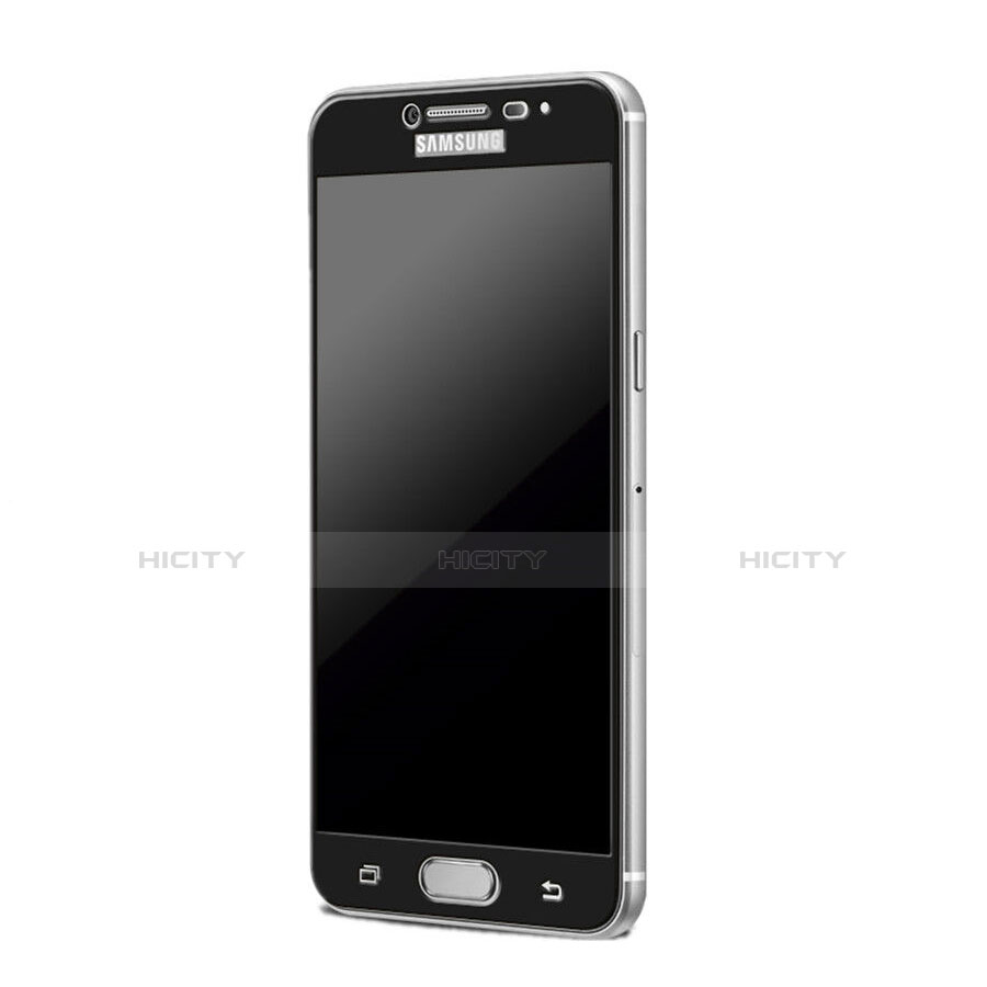 Schutzfolie Full Coverage Displayschutzfolie Panzerfolie Skins zum Aufkleben Gehärtetes Glas Glasfolie für Samsung Galaxy C5 SM-C5000 Schwarz