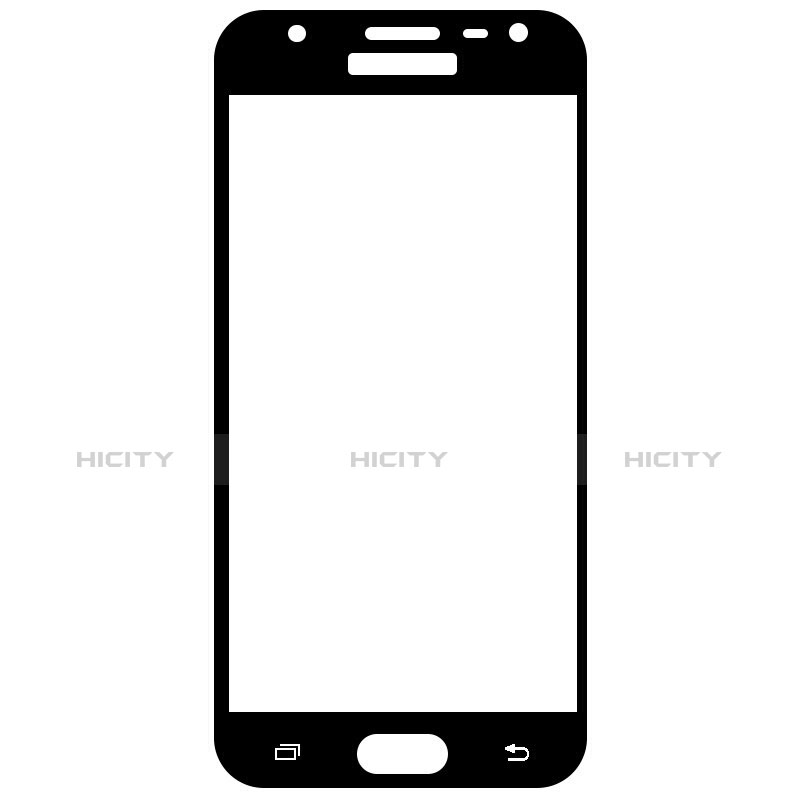 Schutzfolie Full Coverage Displayschutzfolie Panzerfolie Skins zum Aufkleben Gehärtetes Glas Glasfolie für Samsung Galaxy J3 Pro (2017) Schwarz