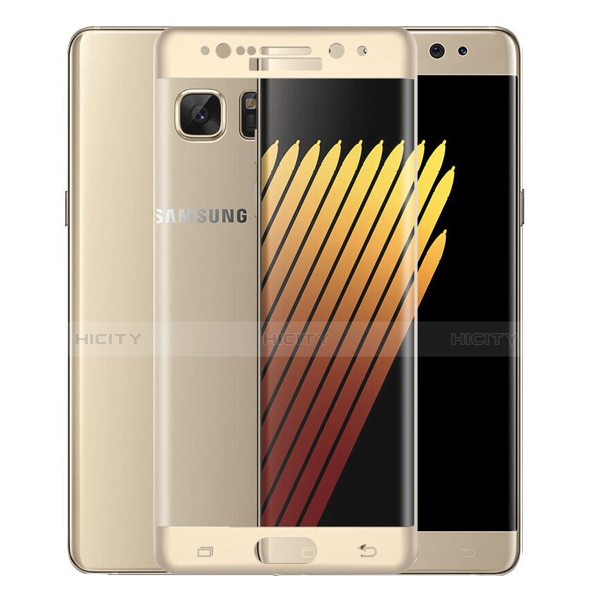 Schutzfolie Full Coverage Displayschutzfolie Panzerfolie Skins zum Aufkleben Gehärtetes Glas Glasfolie für Samsung Galaxy Note 7 Gold