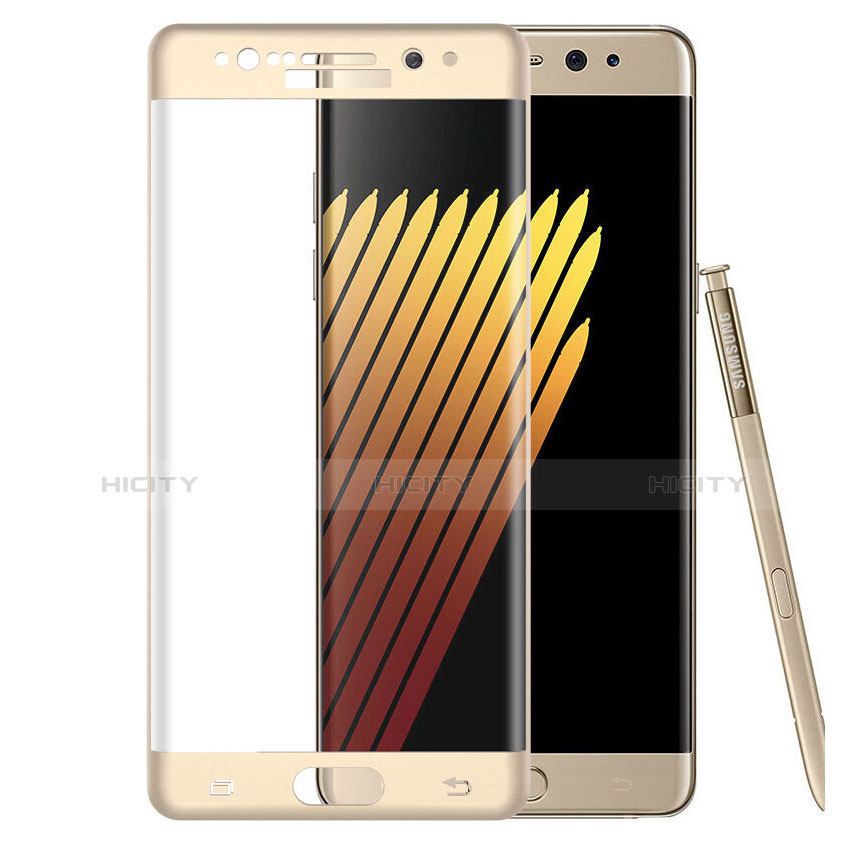 Schutzfolie Full Coverage Displayschutzfolie Panzerfolie Skins zum Aufkleben Gehärtetes Glas Glasfolie für Samsung Galaxy Note 7 Gold