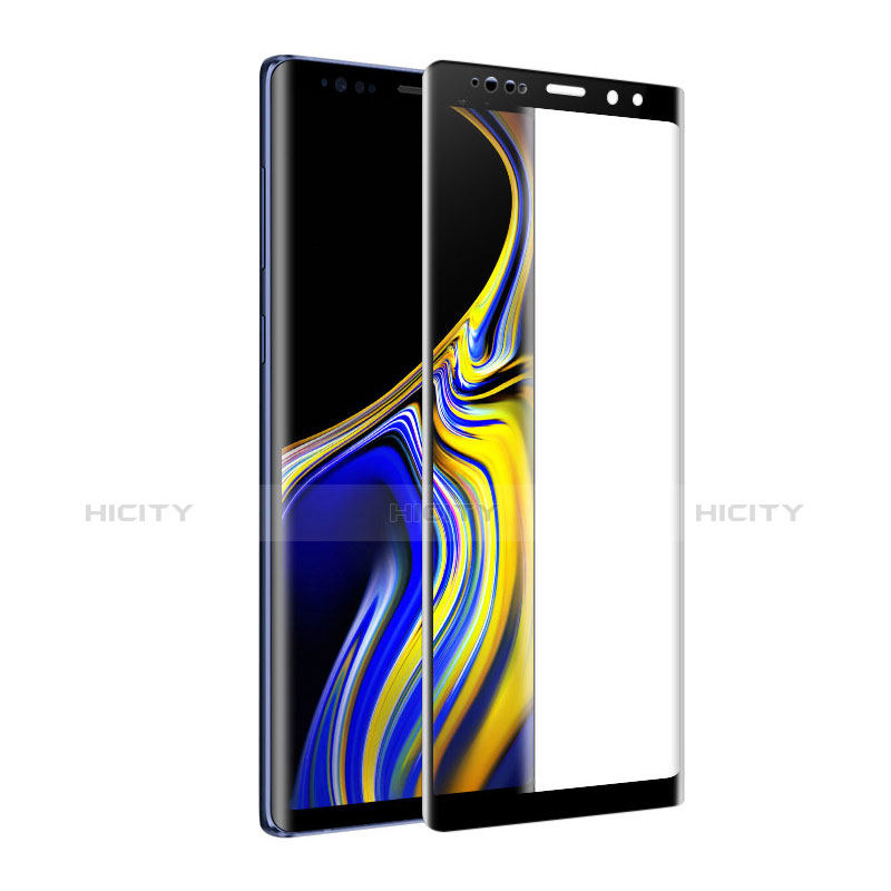 Schutzfolie Full Coverage Displayschutzfolie Panzerfolie Skins zum Aufkleben Gehärtetes Glas Glasfolie für Samsung Galaxy Note 9 Schwarz Plus