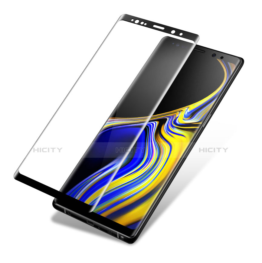 Schutzfolie Full Coverage Displayschutzfolie Panzerfolie Skins zum Aufkleben Gehärtetes Glas Glasfolie für Samsung Galaxy Note 9 Schwarz groß