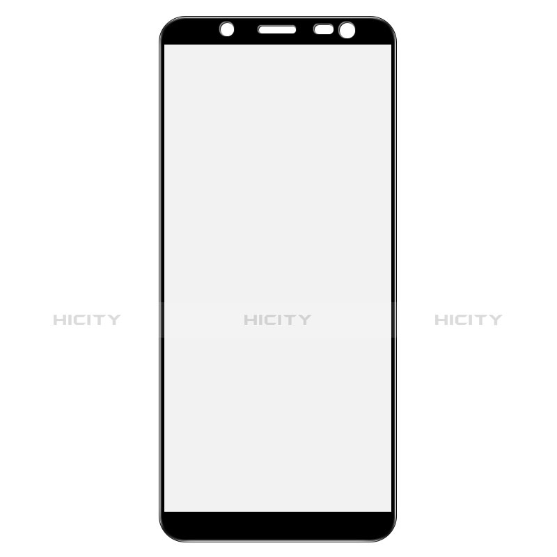 Schutzfolie Full Coverage Displayschutzfolie Panzerfolie Skins zum Aufkleben Gehärtetes Glas Glasfolie für Samsung Galaxy On6 (2018) J600F J600G Schwarz