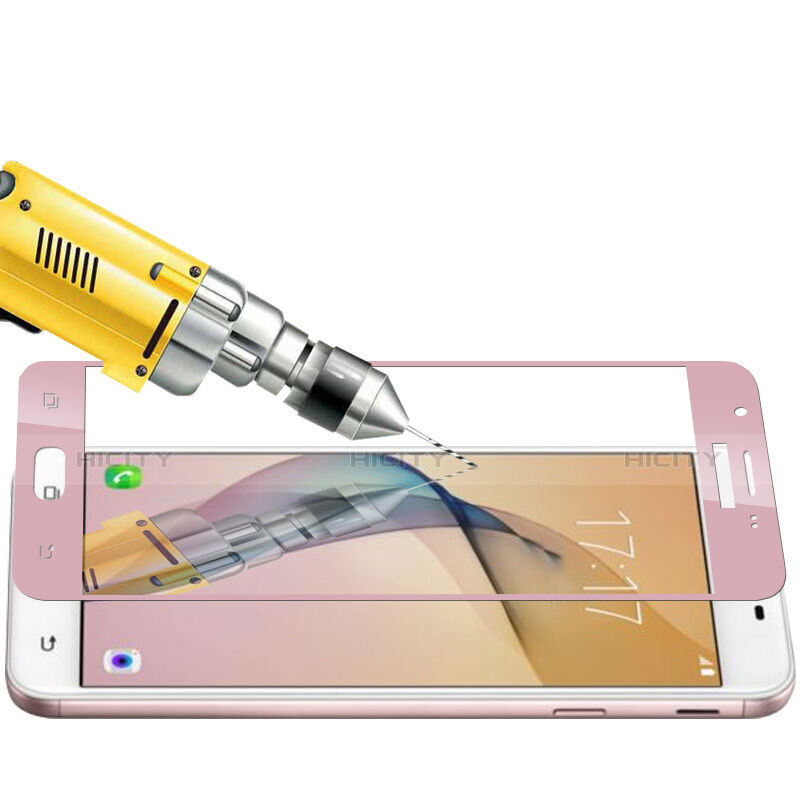 Schutzfolie Full Coverage Displayschutzfolie Panzerfolie Skins zum Aufkleben Gehärtetes Glas Glasfolie für Samsung Galaxy On7 (2016) G6100 Rosa