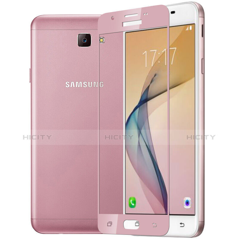 Schutzfolie Full Coverage Displayschutzfolie Panzerfolie Skins zum Aufkleben Gehärtetes Glas Glasfolie für Samsung Galaxy On7 (2016) G6100 Rosa