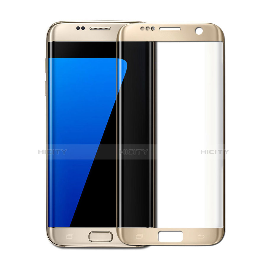 Schutzfolie Full Coverage Displayschutzfolie Panzerfolie Skins zum Aufkleben Gehärtetes Glas Glasfolie für Samsung Galaxy S7 Edge G935F Gold