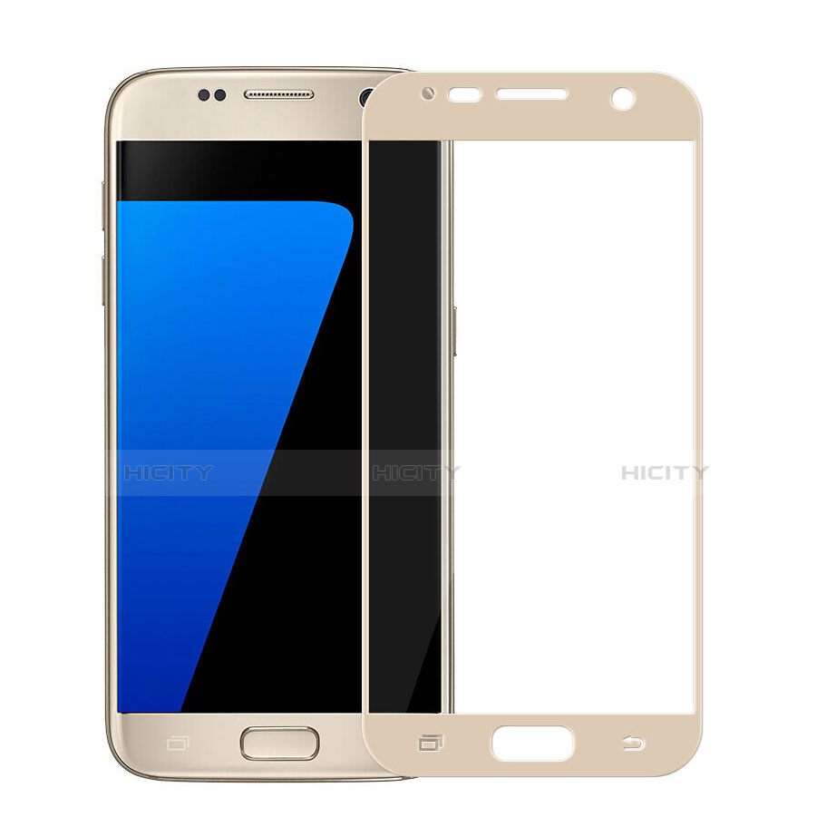 Schutzfolie Full Coverage Displayschutzfolie Panzerfolie Skins zum Aufkleben Gehärtetes Glas Glasfolie für Samsung Galaxy S7 G930F G930FD Gold Plus