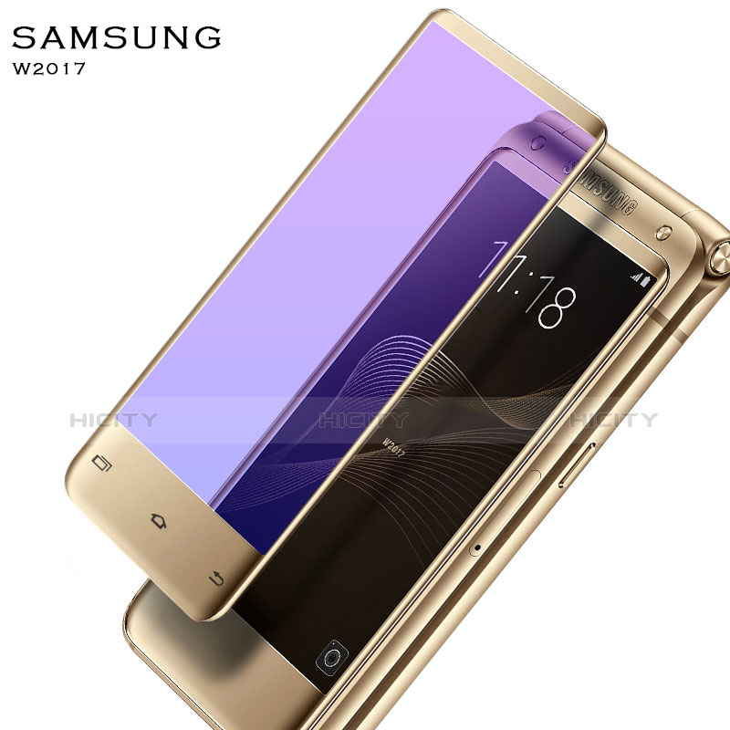 Schutzfolie Full Coverage Displayschutzfolie Panzerfolie Skins zum Aufkleben Gehärtetes Glas Glasfolie für Samsung W(2017) Gold Plus