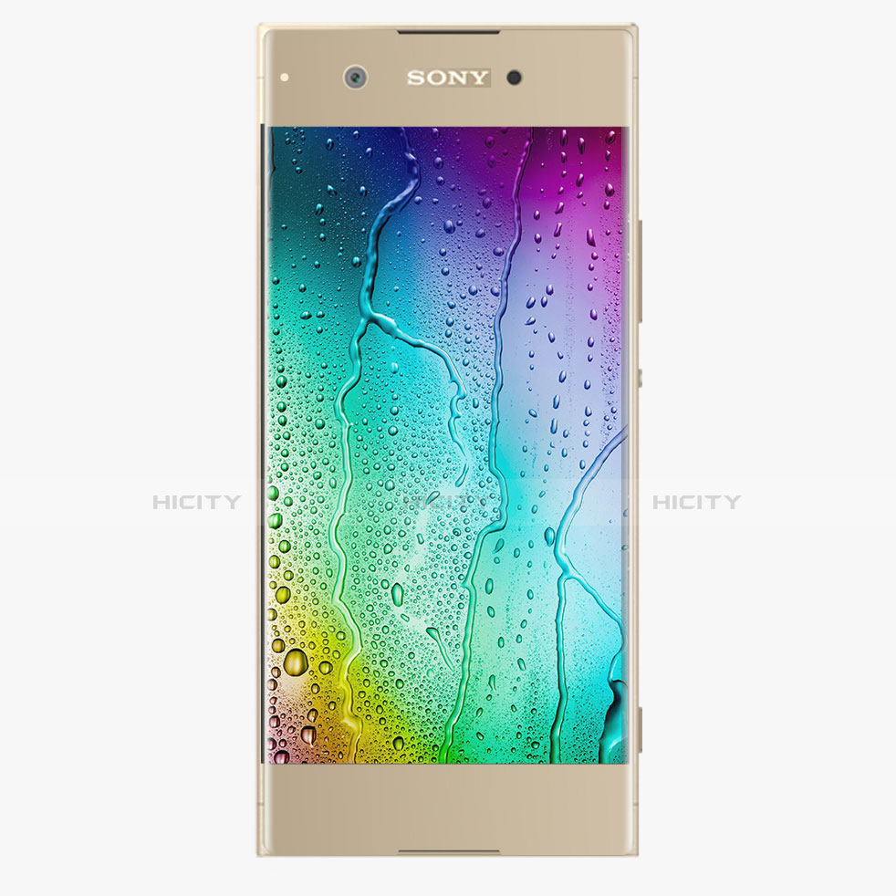 Schutzfolie Full Coverage Displayschutzfolie Panzerfolie Skins zum Aufkleben Gehärtetes Glas Glasfolie für Sony Xperia XA1 Gold