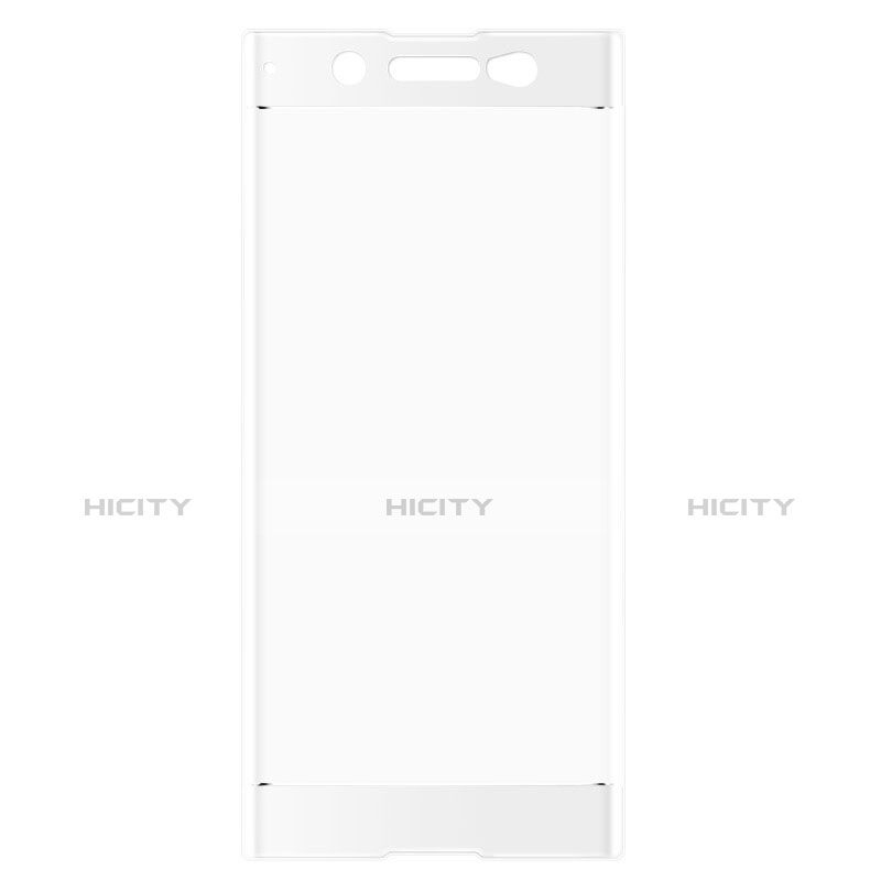 Schutzfolie Full Coverage Displayschutzfolie Panzerfolie Skins zum Aufkleben Gehärtetes Glas Glasfolie für Sony Xperia XA1 Ultra Weiß