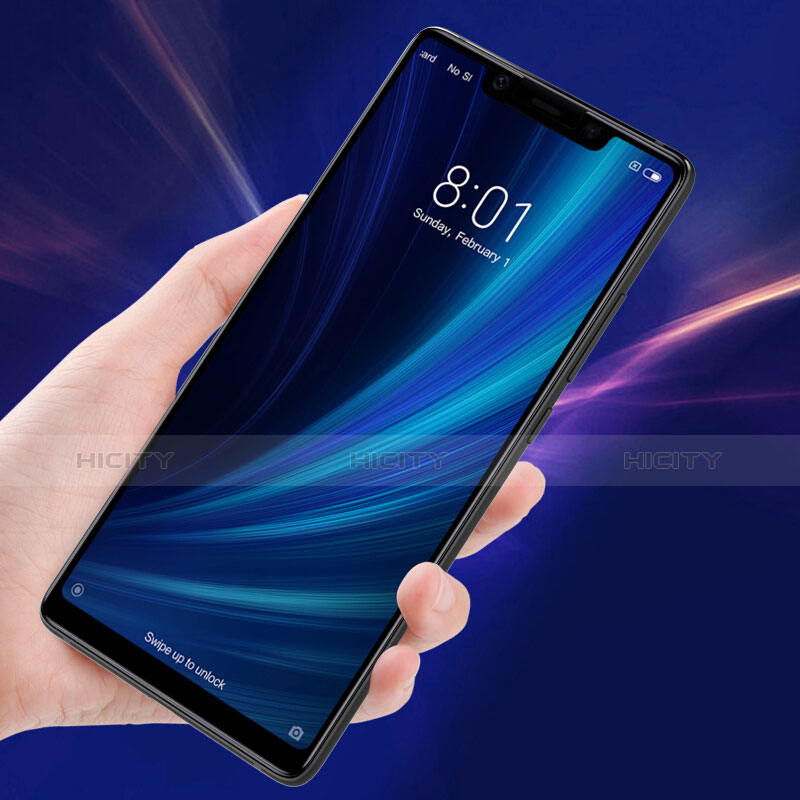 Schutzfolie Full Coverage Displayschutzfolie Panzerfolie Skins zum Aufkleben Gehärtetes Glas Glasfolie für Xiaomi Mi 8 SE Schwarz