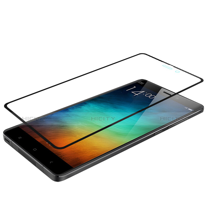 Schutzfolie Full Coverage Displayschutzfolie Panzerfolie Skins zum Aufkleben Gehärtetes Glas Glasfolie für Xiaomi Mi Note Schwarz