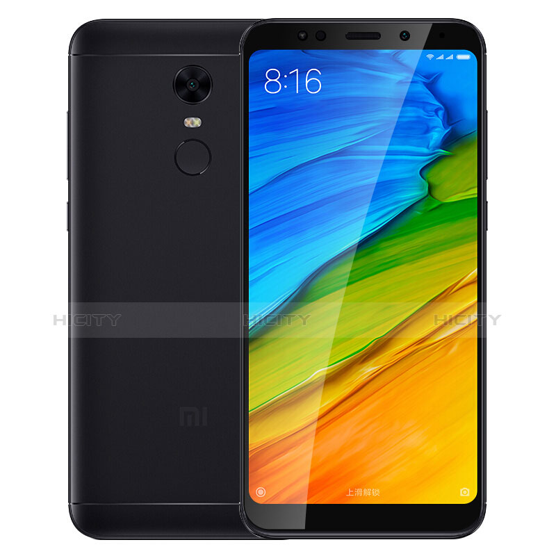 Schutzfolie Full Coverage Displayschutzfolie Panzerfolie Skins zum Aufkleben Gehärtetes Glas Glasfolie für Xiaomi Redmi 5 Plus Schwarz groß