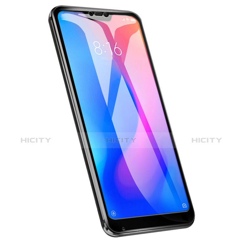 Schutzfolie Full Coverage Displayschutzfolie Panzerfolie Skins zum Aufkleben Gehärtetes Glas Glasfolie für Xiaomi Redmi 6 Pro Schwarz