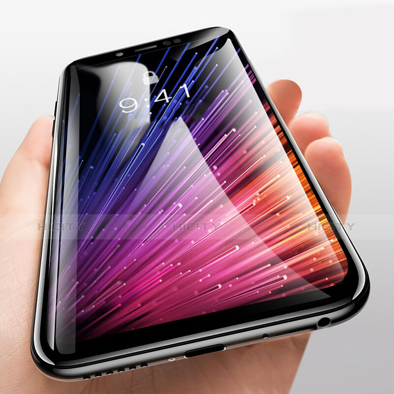 Schutzfolie Full Coverage Displayschutzfolie Panzerfolie Skins zum Aufkleben Gehärtetes Glas Glasfolie für Xiaomi Redmi Note 5 Schwarz