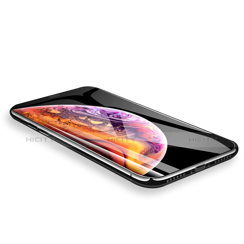 Schutzfolie Full Coverage Displayschutzfolie Panzerfolie Skins zum Aufkleben Gehärtetes Glas Glasfolie P04 für Apple iPhone X Schwarz