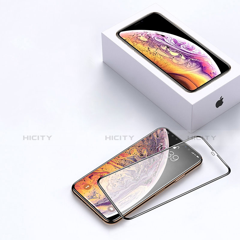 Schutzfolie Full Coverage Displayschutzfolie Panzerfolie Skins zum Aufkleben Gehärtetes Glas Glasfolie P05 für Apple iPhone X Schwarz