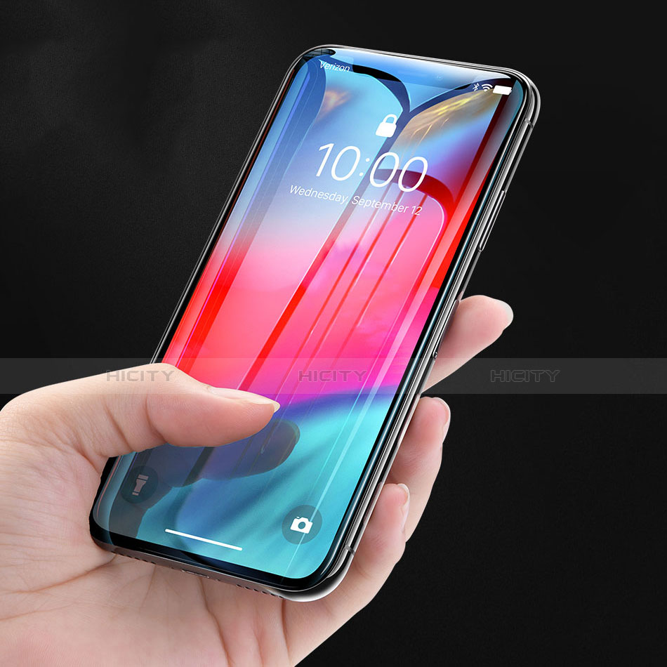 Schutzfolie Full Coverage Displayschutzfolie Panzerfolie Skins zum Aufkleben Gehärtetes Glas Glasfolie P08 für Apple iPhone Xs Schwarz Plus