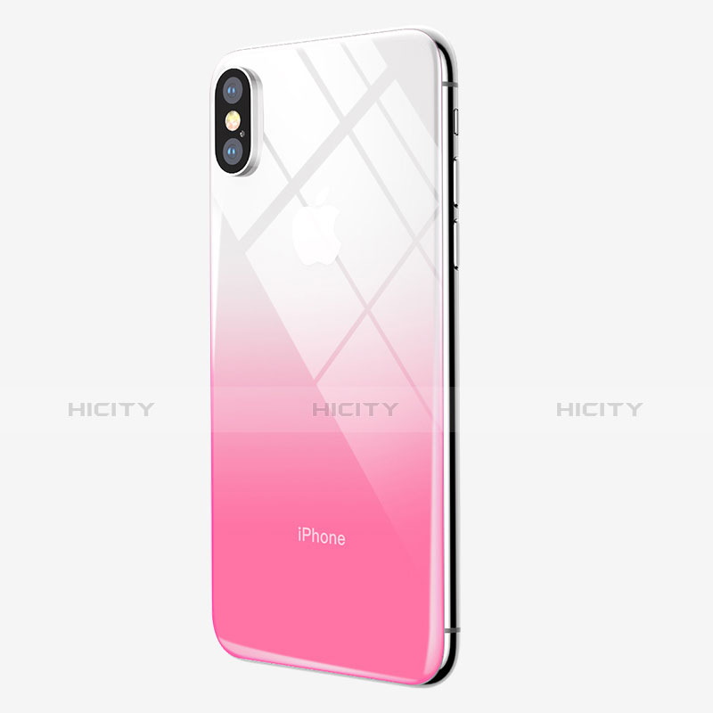 Schutzfolie Schutz Folie Rückseite Farbverlauf für Apple iPhone Xs Max Rosa groß