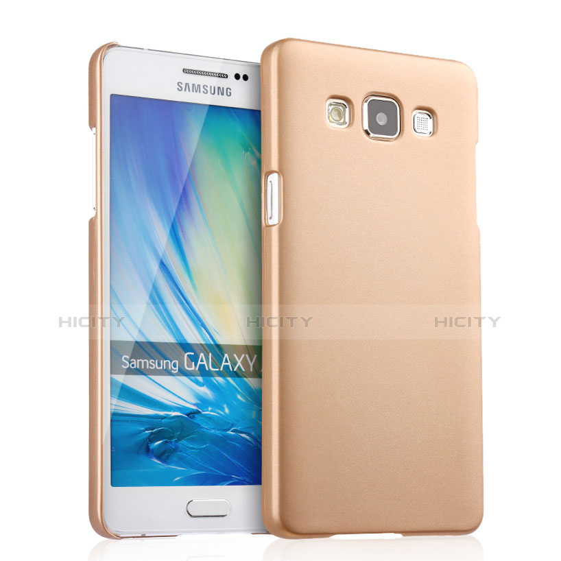 Schutzhülle Kunststoff Hülle Matt für Samsung Galaxy A5 SM-500F Gold Plus