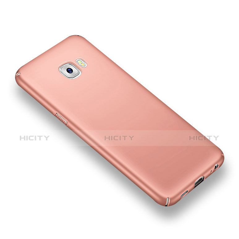 Schutzhülle Kunststoff Hülle Matt für Samsung Galaxy C7 Pro C7010 Rosegold groß