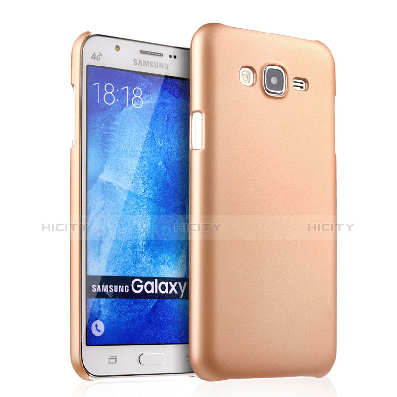 Schutzhülle Kunststoff Hülle Matt für Samsung Galaxy J7 SM-J700F J700H Gold