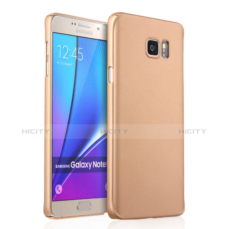 Schutzhülle Kunststoff Hülle Matt für Samsung Galaxy Note 5 N9200 N920 N920F Gold Plus