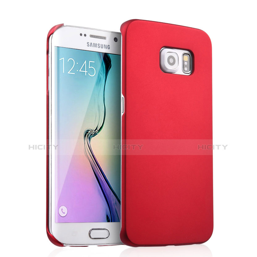 Schutzhülle Kunststoff Hülle Matt für Samsung Galaxy S6 Edge SM-G925 Rot