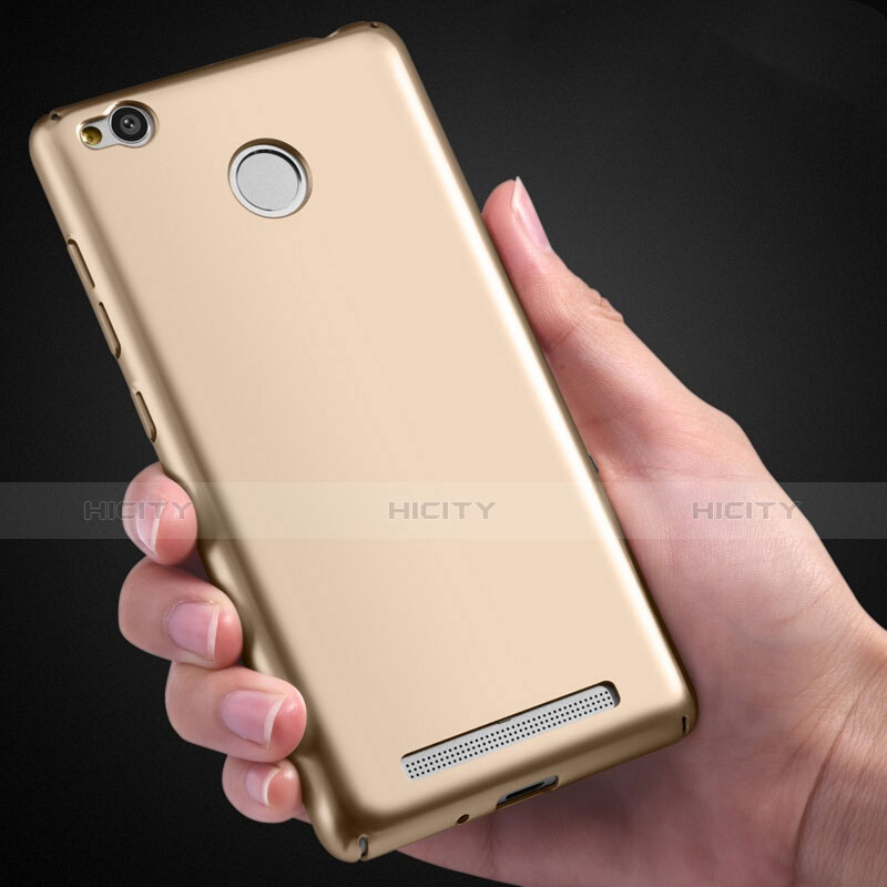 Schutzhülle Kunststoff Hülle Matt für Xiaomi Redmi 3 High Edition Gold