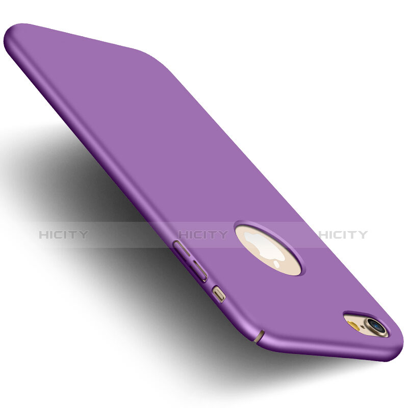 Schutzhülle Kunststoff Hülle Matt Loch mit Fingerring Ständer für Apple iPhone 6 Plus Violett