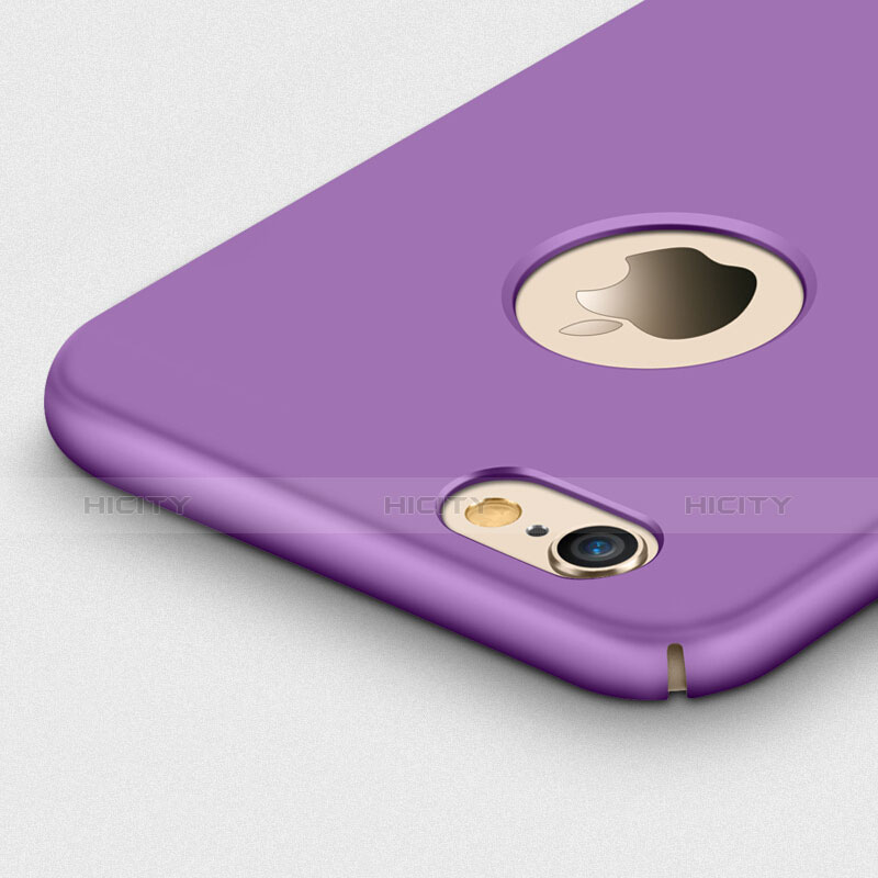 Schutzhülle Kunststoff Hülle Matt Loch mit Fingerring Ständer für Apple iPhone 6 Violett