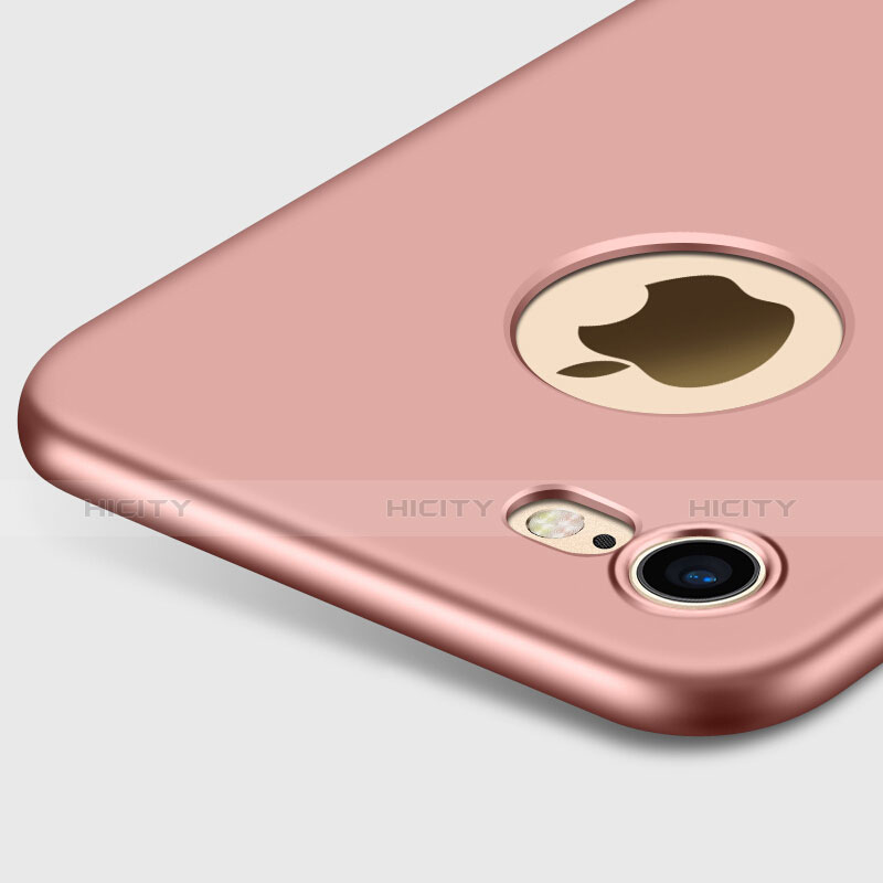 Schutzhülle Kunststoff Hülle Matt Loch mit Fingerring Ständer für Apple iPhone 7 Rosa