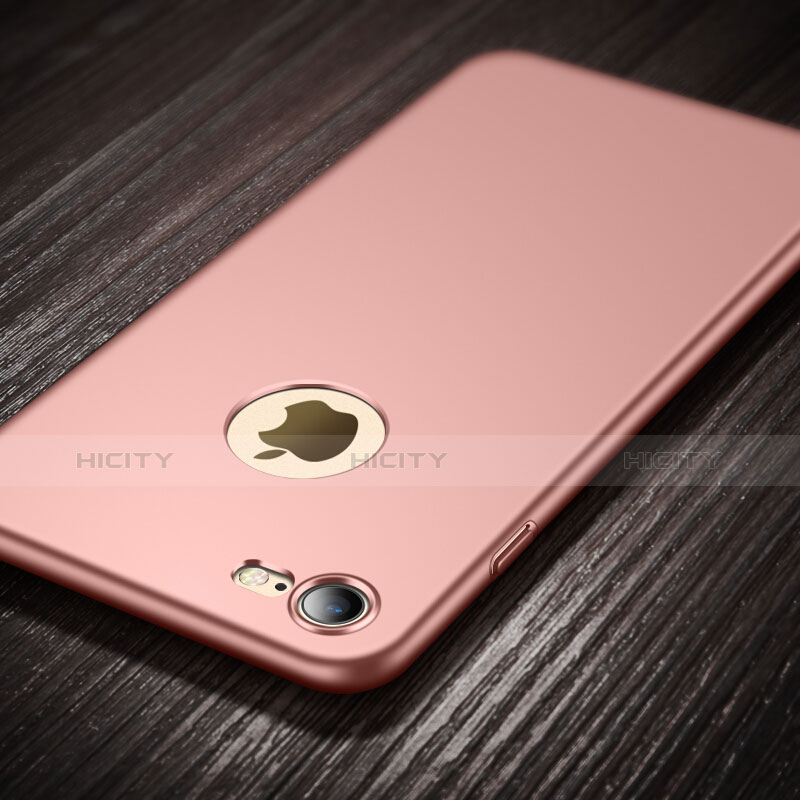 Schutzhülle Kunststoff Hülle Matt Loch mit Fingerring Ständer für Apple iPhone 8 Rosa