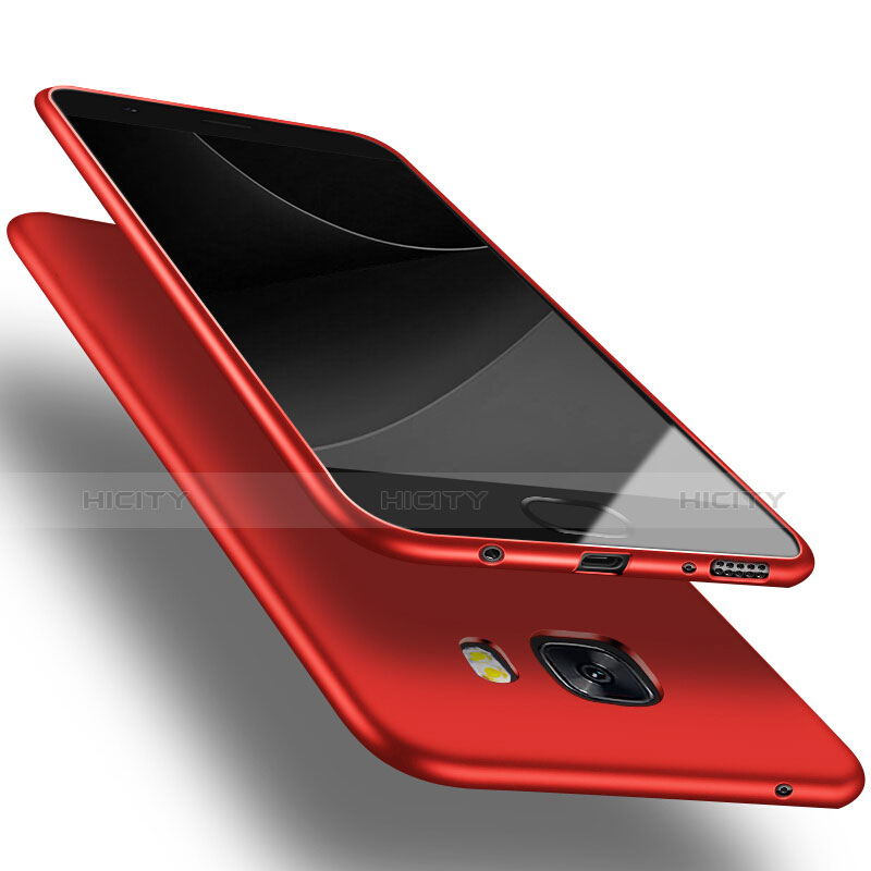 Schutzhülle Kunststoff Hülle Matt M01 für Samsung Galaxy C9 Pro C9000 Rot